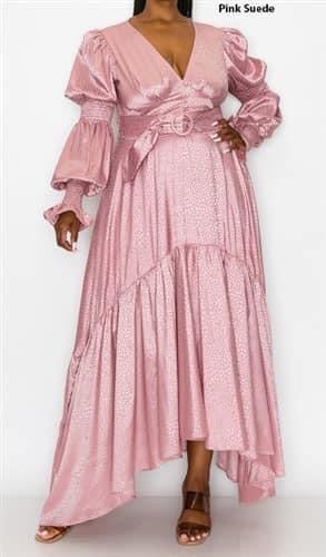 Pink Suede Romance Dress