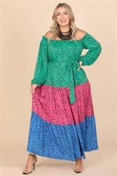 LS Multi Color Maxi Dress