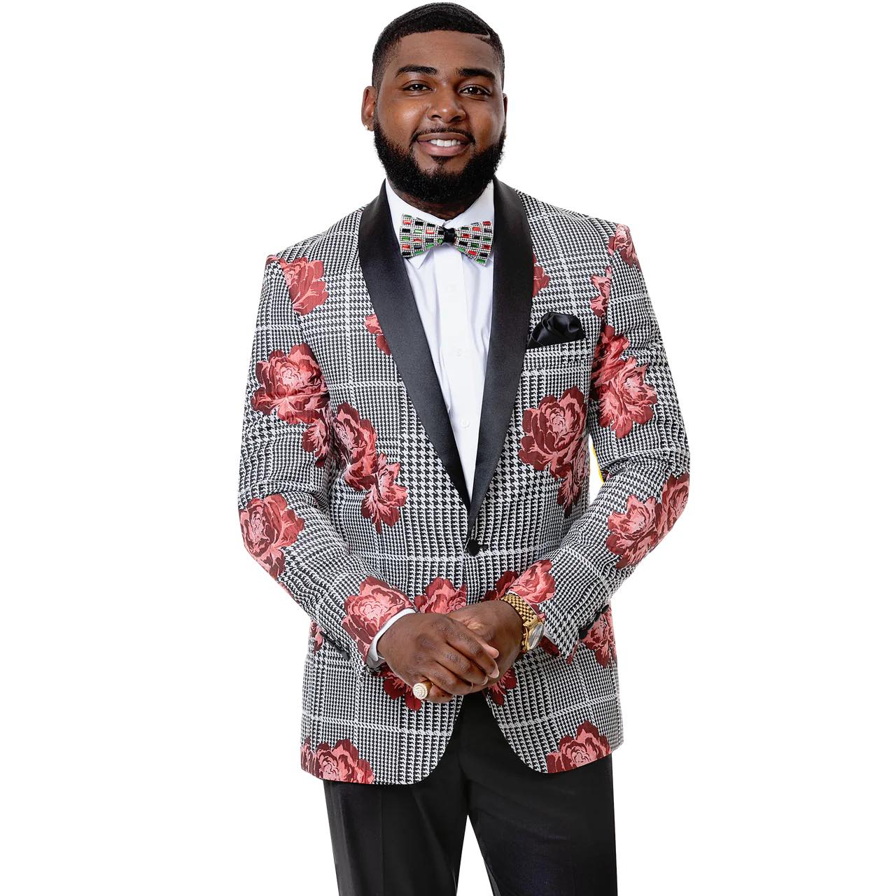 Black & Red Floral Blazer