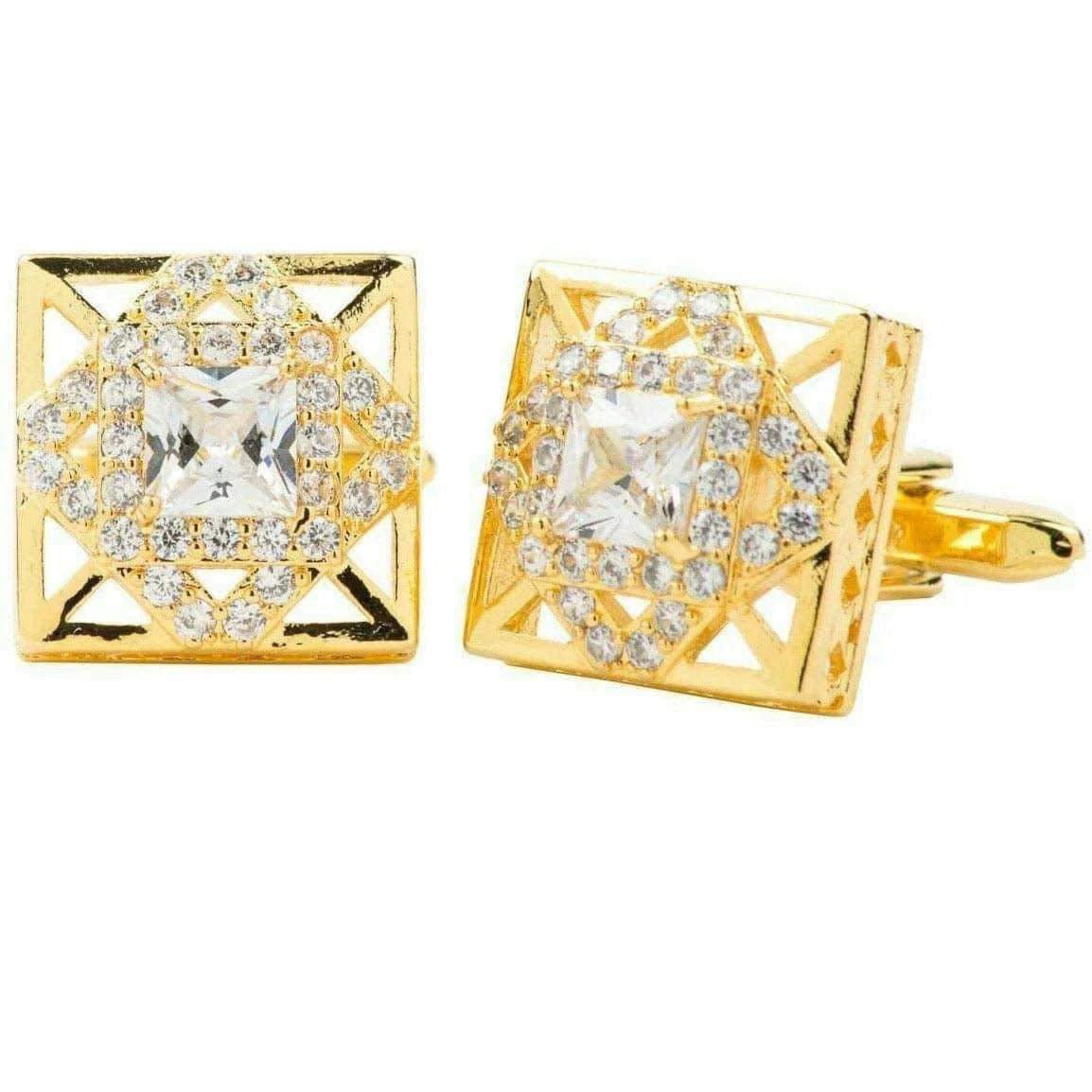 Gold studded square cuffs 