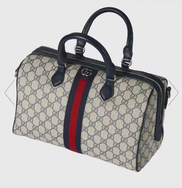 Gray Designer Duffle Bag