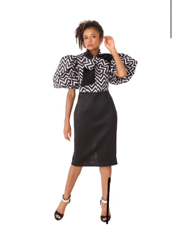 Ebony Stripe Symphony Dress
