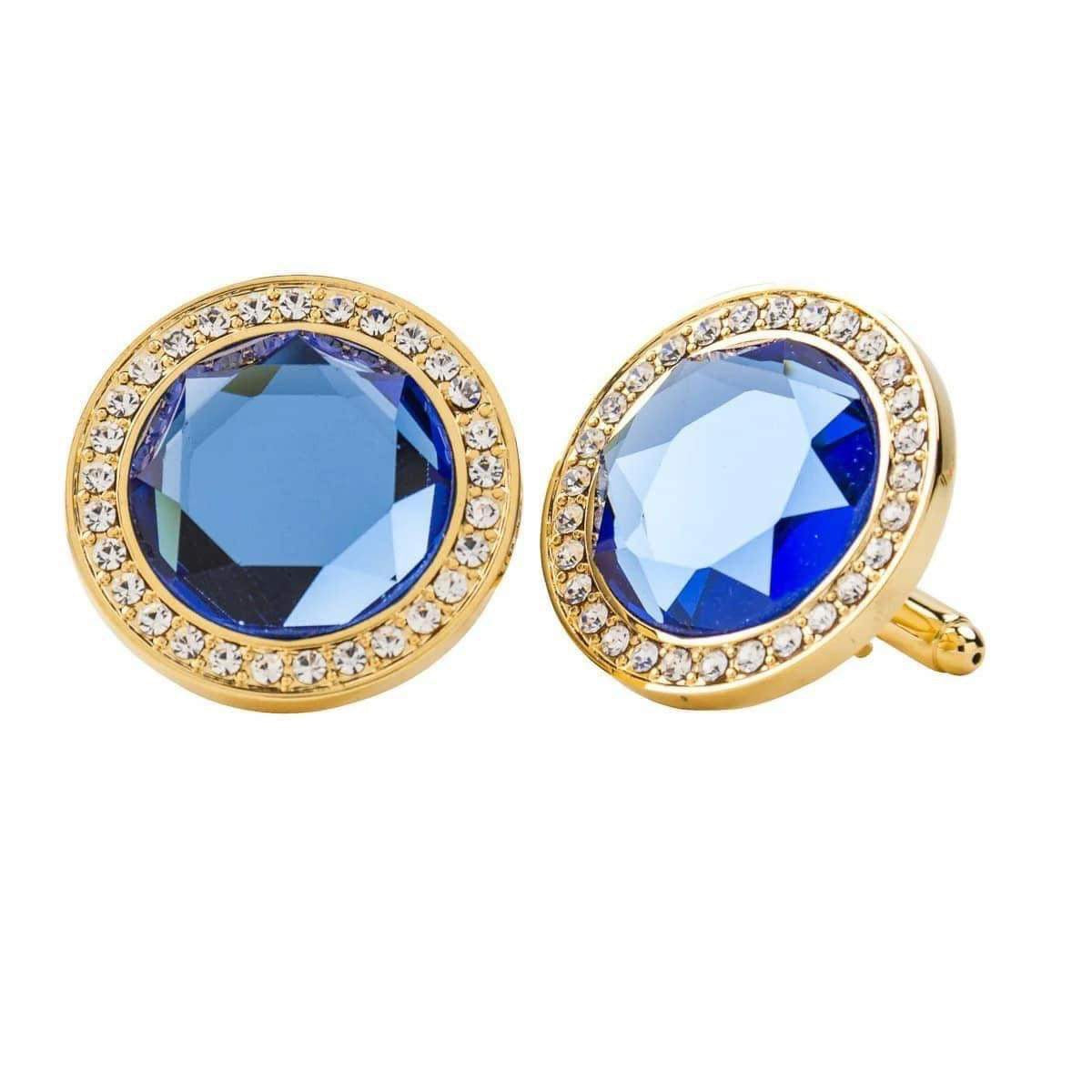 Gold’n’Blue circular stud 
